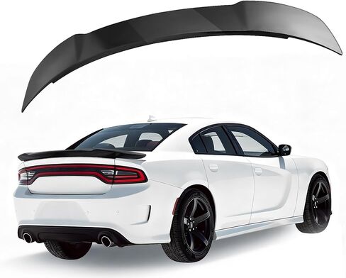 سبويلر خلفي متوافق مع دودج تشارجر 2011-2023 GT SRT SXT SE R/T Scat Pack Daytona Pursuit Hellcat Models سبويلر خلفي 5 أبواب خلفية الجذع سبويلر من ألياف الكربون in Kuwait
