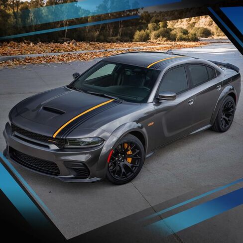 سبويلر خلفي متوافق مع دودج تشارجر 2011-2023 GT SRT SXT SE R/T Scat Pack Daytona Pursuit Hellcat Models سبويلر خلفي 5 أبواب خلفية الجذع سبويلر من ألياف الكربون in Kuwait