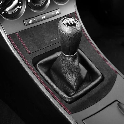 وحدة تحكم مركزية BETTERHUMZ لسيارة Mazda 3 Axela 2010 2011 2012 2013 Mazdaspeed 3 لسيارة Alcantara المصنوعة من جلد الكربون ولوحة ناقل الحركة ولوحة الكسوة والإكسسوارات الداخلية للديكور (النمط A، جلد الكربون) in Kuwait