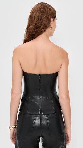 alice + olivia Women's Madison Vegan Strapless Button Down Blazer Bustier Top in Saudi Arabia