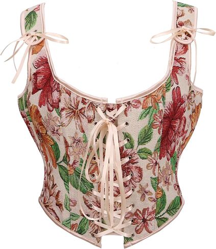 bslingerie Corset for Women Vintage Renaissance Floral Lace Up Bustier Corset Top for Women in Saudi Arabia