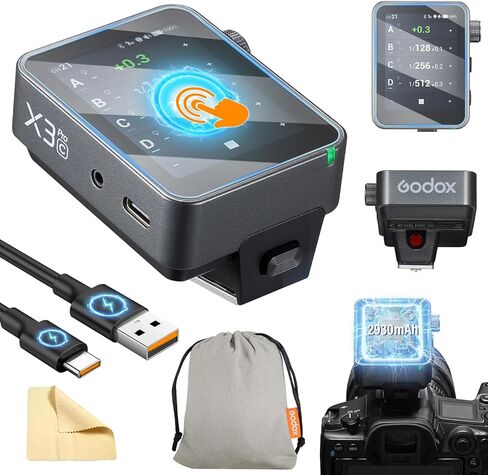 Godox X3PRO-C X3PRO C Wireless Flash Trigger for Canon TTL 2.4GHz HSS Built-in Blueetooth App Control LCD Touchscreen TCM Function Camera Remote Trigger for Canon in Kuwait