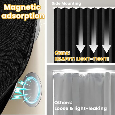 ظلال نافذة AJAZZ بدون مثقاب، تتضمن مسارًا لاصقًا (أسود، لوحة واحدة، عرض 42 × طول 60 بوصة) لغرفة النوم، وغرفة المعيشة، والمطبخ، والحمام، والمكتب المنزلي in Kuwait