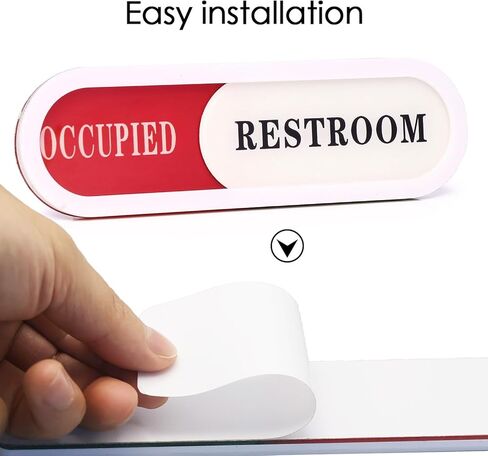 Vacant Occupied Sign for Home Office Hotles Hospital Restroom,Slider Door sign (Tells Whether Room Vacant or Occupied), 6.69'' x 1.96'' in Saudi Arabia