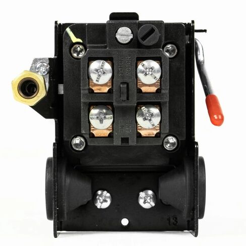 Four Port 95-125 PSI Universal Air Compressor Pressure Control Switch 1/4" NPT, Material: Plastic, Color: Black, Air Compressor Four Port Pressure Switch in Kuwait