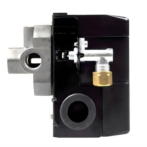 LF10-L4H 95-125 PSI Air Compressor Pressure Switch 1/4" Female NPT 4 Port, Material: Plastic, Finish: Black, Air Compressor Four Port Pressure Switch in Kuwait