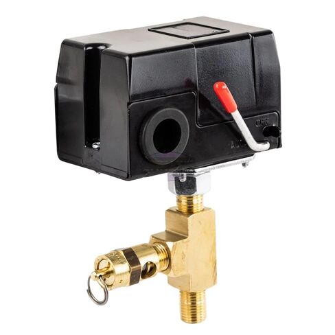 69MB7LY Air Compressor Pressure Switch with Relief Valve - for Craftsman Compressor Parts Replacement 101SC CAS250135 112C - Compressor Pressure Control Switch - 95-125 PSI 1/4" Female NPT Brass Tee in Kuwait