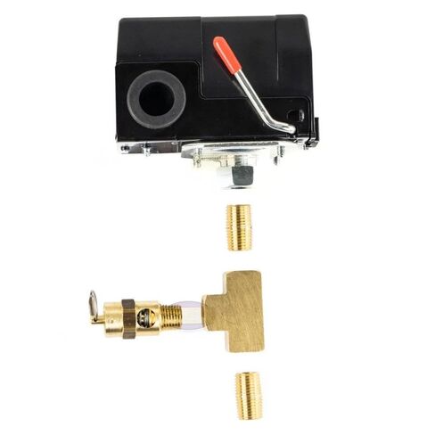 69MB7LY Air Compressor Pressure Switch with Relief Valve - for Craftsman Compressor Parts Replacement 101SC CAS250135 112C - Compressor Pressure Control Switch - 95-125 PSI 1/4" Female NPT Brass Tee in Kuwait