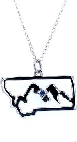 مونتانا يوغو الياقوت الجبل في قلادة قلادة الدولة الفضة الاسترليني in Kuwait