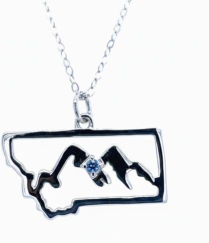 مونتانا يوغو الياقوت الجبل في قلادة قلادة الدولة الفضة الاسترليني in Kuwait