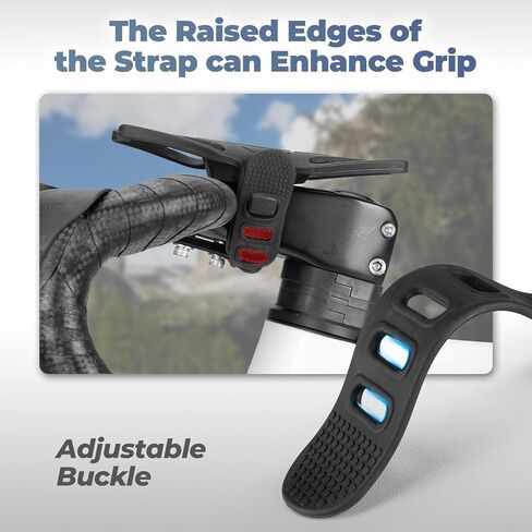 ROCKBROS Bike Cell Phone Mount for Stem 4-7 Inch, Scratch-Free Silicone Cycling Phone Holder (Black - Stem) in Saudi Arabia