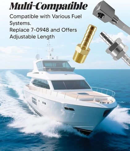 12" Fuel Tank Pickup Tube Kit Replace 7-0948, Length-Adjustable Rigid Polyethylene Fuel Tube with Brass Barb Connector and Check Valve in Saudi Arabia