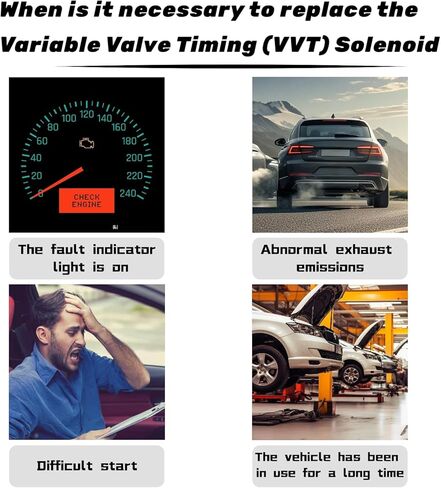 الملف اللولبي لتوقيت الصمام المتغير للمحرك VVT متوافق مع Elantra Soul Spectra Sportage Tucson Tiburon Spectra5 L4 2.0L 2435523763 2435523770 2435523800 2455523763 2TS1101 in Kuwait