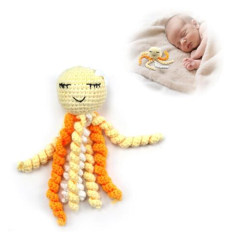 Handmade Crochet Octopus for NICU Babies & Preemies, Scent Bonding Keepsake for Baby, NICU Separation Anxiety Gift, Soft Comfort Gift for Newborn (Blue) in Saudi Arabia