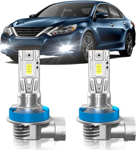 Fit for Nissan Altima 2007-2018 Fog Light Bulbs or DRL, 6000K Cool White 700% Brightness, Real 1:1 Size Plug and Play, Pack of 2 in Kuwait