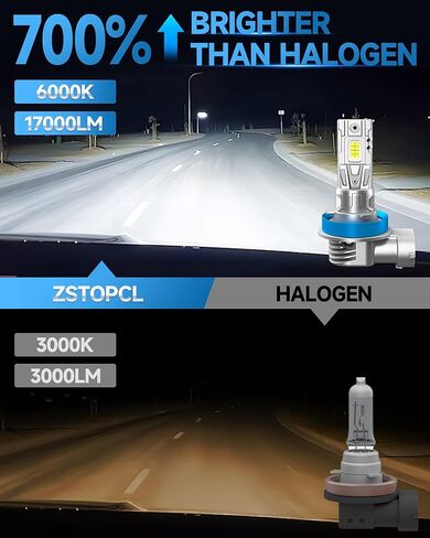 Fit for Nissan Altima 2007-2018 Fog Light Bulbs or DRL, 6000K Cool White 700% Brightness, Real 1:1 Size Plug and Play, Pack of 2 in Kuwait