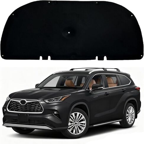 وسادة عزل تحت غطاء المحرك متوافقة مع Toyota Highlander 2020 2021 2022 2023 2024 2025 2026، درع حرارة خليج المحرك واستبدال حصيرة تعتيم الصوت مع مشابك in Saudi Arabia