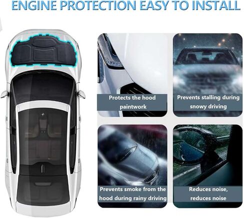 وسادة عزل تحت غطاء المحرك متوافقة مع Toyota Highlander 2020 2021 2022 2023 2024 2025 2026، درع حرارة خليج المحرك واستبدال حصيرة تعتيم الصوت مع مشابك in Saudi Arabia