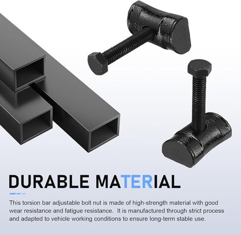 2 PCS Car Torsion Bar Adjuster Block Nuts Bolts, Rustproof Spring Control Bolts Washers, Suspension Repair Part OEM# 11561233 15530026, Compatible with Chevy Silverado GMC Sierra (Black) in Saudi Arabia