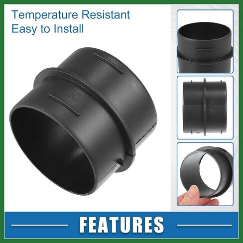 Motoforti سيارة مجاري الهواء موصل مستقيم مسخن الهواء القناة النجار موصل الأنابيب 2.36 ''60 مللي متر OD البلاستيك الأسود طويلة الأمد in Kuwait