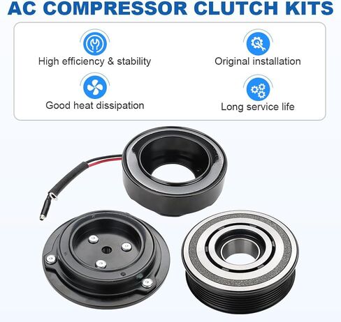 JDMON AC Compressor Clutch Assembly Repair Kit Compatible with Toyota Tacoma 2.7L 4.0L 2005 2006 2007 2008 2009 2010 2011 2012 2013 2014 2015 Replace 8832004060, 10348090, 10362461, 67677, 68677 in Saudi Arabia