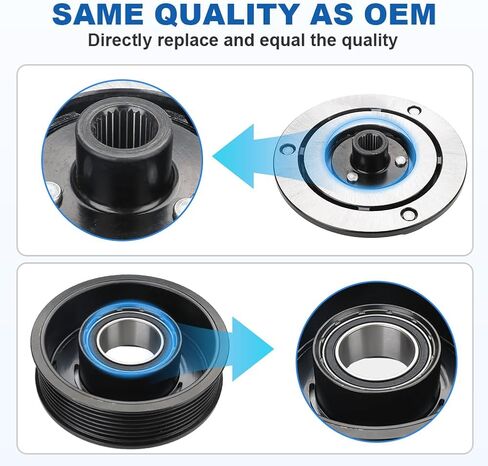 JDMON AC Compressor Clutch Assembly Repair Kit Compatible with Toyota Tacoma 2.7L 4.0L 2005 2006 2007 2008 2009 2010 2011 2012 2013 2014 2015 Replace 8832004060, 10348090, 10362461, 67677, 68677 in Saudi Arabia