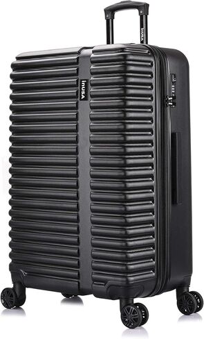 حقيبة سفر من InUSA ALLY بعجلات دوارة | مقابض أمتعة مريحة وخفيفة الوزن وحقائب سفر واسعة بقفل TSA | حقيبة أمتعة كبيرة الحجم مقاس 28 بوصة | أسود in Kuwait