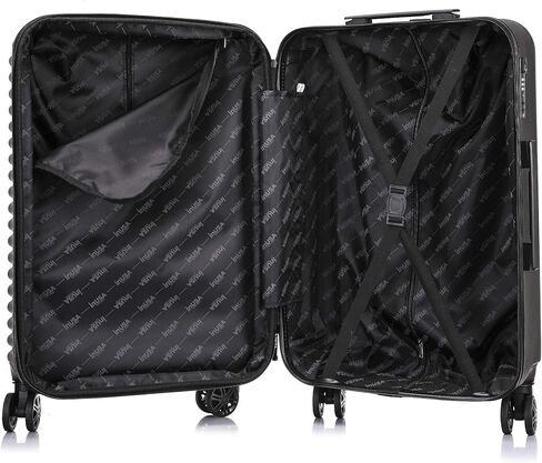 حقيبة سفر من InUSA ALLY بعجلات دوارة | مقابض أمتعة مريحة وخفيفة الوزن وحقائب سفر واسعة بقفل TSA | حقيبة أمتعة كبيرة الحجم مقاس 28 بوصة | أسود in Kuwait