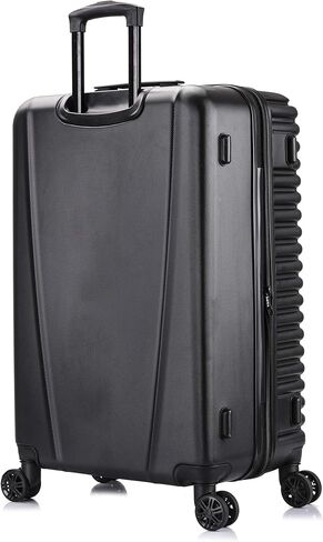 حقيبة سفر من InUSA ALLY بعجلات دوارة | مقابض أمتعة مريحة وخفيفة الوزن وحقائب سفر واسعة بقفل TSA | حقيبة أمتعة كبيرة الحجم مقاس 28 بوصة | أسود in Kuwait
