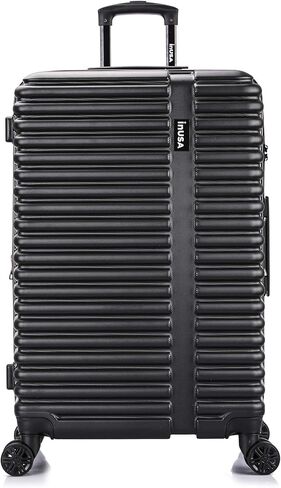حقيبة سفر من InUSA ALLY بعجلات دوارة | مقابض أمتعة مريحة وخفيفة الوزن وحقائب سفر واسعة بقفل TSA | حقيبة أمتعة كبيرة الحجم مقاس 28 بوصة | أسود in Kuwait