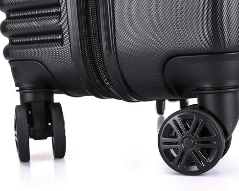 حقيبة سفر من InUSA ALLY بعجلات دوارة | مقابض أمتعة مريحة وخفيفة الوزن وحقائب سفر واسعة بقفل TSA | حقيبة أمتعة كبيرة الحجم مقاس 28 بوصة | أسود in Kuwait