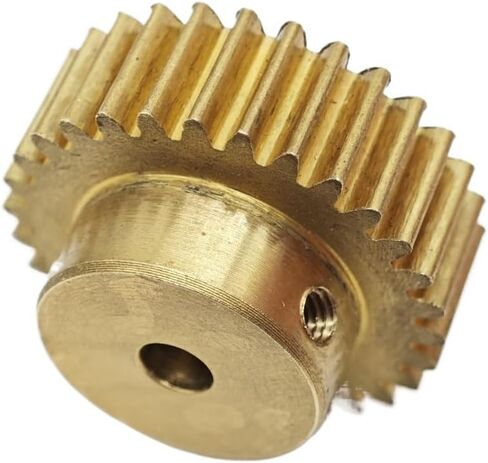 Brass Cylindrical Spur Gear 0.5M 75T Step 38.5mm Dia Straight Teeth Pinion 3-12.7mm Bore(7mm bore)(6mm bore) in Kuwait