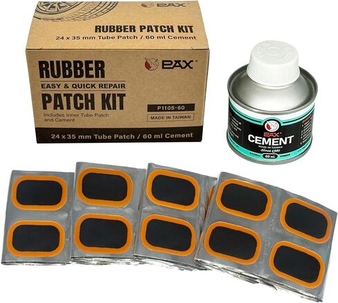 PAX 72 Pcs 24x35mm Oval Inner Tube Patch Kit, with 60ml Green Rubber Cement, Tube Patch Kit for Bike, Motorcycle & Inflatable Tires in Saudi Arabia