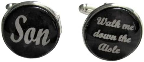 Son Walk Me Down The Aisle Cufflinks, Wedding Cufflinks in Kuwait