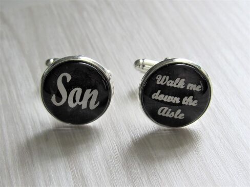 Son Walk Me Down The Aisle Cufflinks, Wedding Cufflinks in Kuwait
