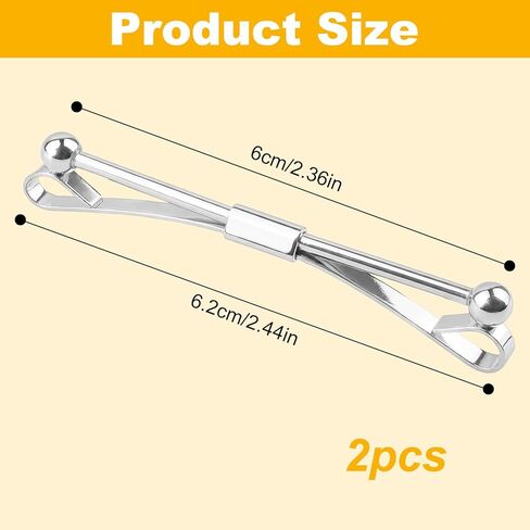 2 Pack Tie Clip & Collar Bar Set for Men - Gold & Silver Necktie Bar Pinch Clip with Tone, Business Tie Pins Collar Holder with Shirt Collar Chain for Wedding, Party, Office & Formal Events in Kuwait