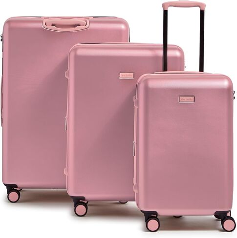 Hardside 3 Piece Luggage Set, Rose Quartz, One Size in Saudi Arabia