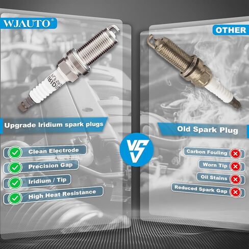 Iridium Spark Plugs 4 Pack, Pre-Gapped Sparkplugs OEM Replacement for Nissan Altima 2002 2003 2004 2005 2006 L4 2.5L,Sentra 2002 2003 2004 2005 2006 L4 2.5L. in Kuwait