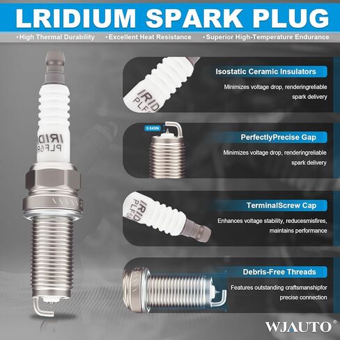 Iridium Spark Plugs 8 Pack, Pre-Gapped Sparkplugs OEM Replacement for Infiniti QX56 V8 5.6L 2004-2006,Nissan Armada V8 5.6L 2005-2007, Titan V8 5.6 2004-2007. in Kuwait