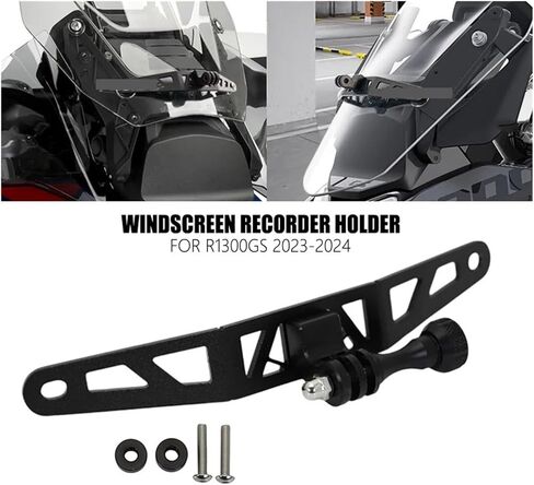 for R1300GS Motorcycle Windscreen Recorder Holder Stable Safe Camera Bracket GS1300 2023 2024 (Silver) in Saudi Arabia