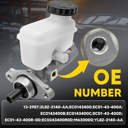 Brake Master Cylinder with Reservoir and Sensor Fit For Ford Escape 2001-2003 & Tribute 2001-2004, Automatic Transmission, Replace OE EC0243400R0D, EC0143400 in Saudi Arabia