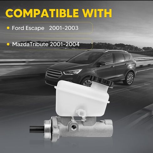 Brake Master Cylinder with Reservoir and Sensor Fit For Ford Escape 2001-2003 & Tribute 2001-2004, Automatic Transmission, Replace OE EC0243400R0D, EC0143400 in Saudi Arabia