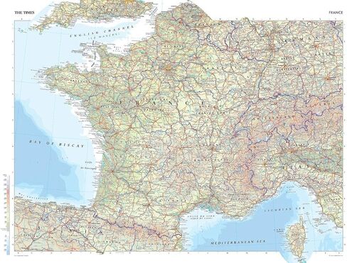 The Times Atlas: فرنسا - ملصق مضغوط مقاس 22.25 × 16.25 بوصة - تغليف أمامي in Kuwait