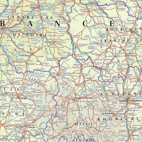 The Times Atlas: فرنسا - ملصق مضغوط مقاس 22.25 × 16.25 بوصة - تغليف أمامي in Kuwait