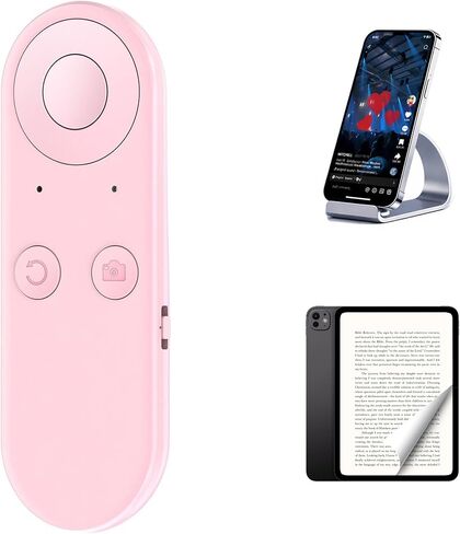 TikTok Scrolling Ring - Bluetooth Remote for iPhone with Air Mouse Control, Phone Remote Controller, Bluetooth Page Turner, Camera & Music Remote, YouTube & Instagram, iOS&Android, Black in Kuwait