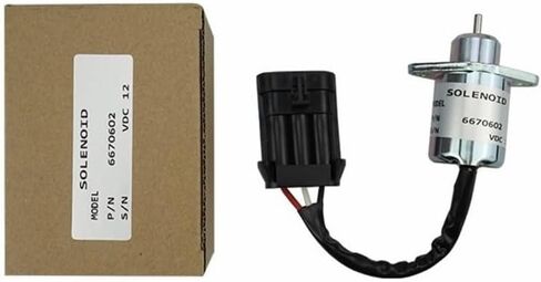 12V Engine Shut Off Stop Solenoid 6670602 Compatible For Bobcat 463 553 S70 S100 in Saudi Arabia