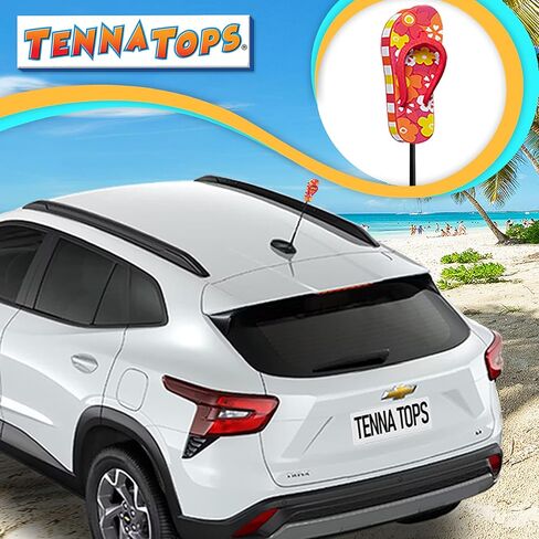 Beach Babe Flip Flop Sandal Car Decor Antenna Topper Cute Auto Accessory (Hawaiian Red) - Fits Thin Style Antenna in Saudi Arabia