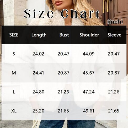 معطف نسائي من الفرو الصناعي من ALSOGO جاكيت أشعث منفوش وطية صدر مفتوحة من الأمام وأكمام طويلة سترات شتوية دافئة معطف فروي لون أحمر خمري XL in Kuwait