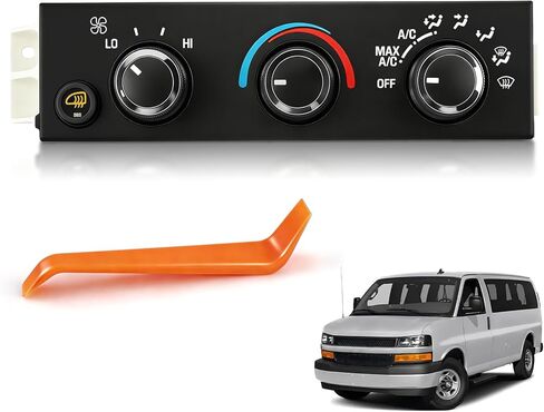 لوحة وحدة التحكم في المناخ لسخان التيار المتردد مناسبة لسيارة Chevy/Chevrolet Express 2500/3500 (2008-2018)، استبدل OE 15773679، 84288986 in Kuwait