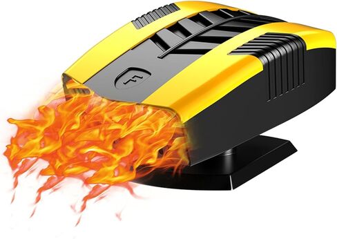 سخان 12 فولت للسيارة، 150 وات، مروحة تبريد سريعة التسخين، مزيل الضباب ومزيل الصقيع، دوران 360 درجة، سخان سيارة محمول يمكن توصيله بولاعة السجائر، حرارة هواء صغيرة 202504 in Kuwait